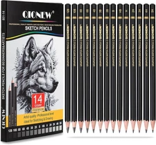 14 PCS Professional Sketching Pencils – Graphite Set (12B–5H) for Drawing & Art 