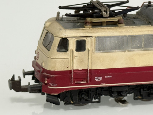 TRIX H0 3-Leiter DC : E-Lok 112 494-0 der DB in beige/rot - Bild 10 von 14