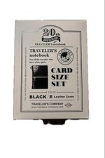TRAVELERS Notebook Limited Card Size 20th Anniversary Set Black F/S From Japan
