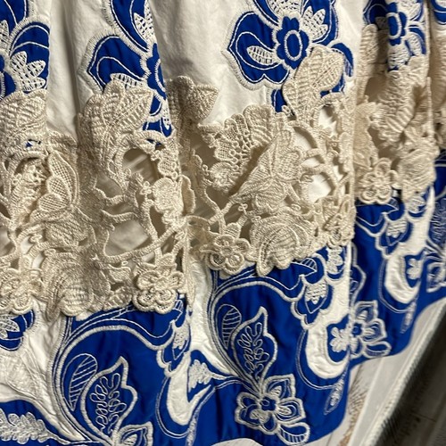 Alexis Farah Mini Lace Dress Blue White XS - Picture 6 of 7