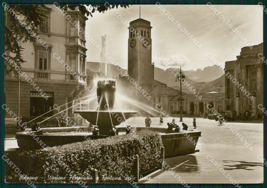 Bolzano Città Stazione PIEGA Foto FG cartolina ZK6534