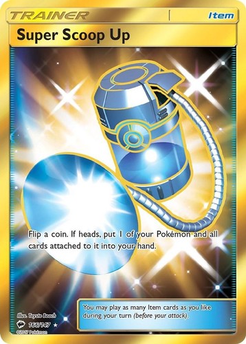 Super Scoop Up - 166/147 - Pokemon Burning Shadows Sun Moon Secret Rare Card NM