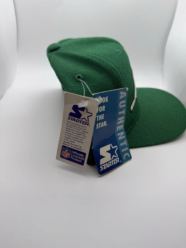 Sombrero de Colección New York Jets Para Hombres Snapback Verde Starter Lana Script Años 90 NFL NUEVO CON ETIQUETAS Foto 3 de 4