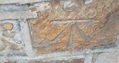 Photo 6x4 Ordnance Survey Cut Mark Aberdare/Aberdar This OS cut mark can c2017