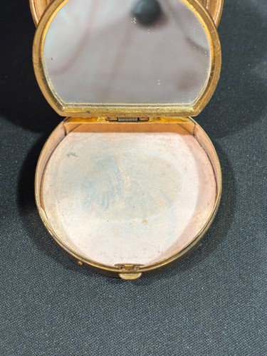 Vintage Compact Mirror Cosmetic Case - Dancing Couple Motif - Foto 10 di 15