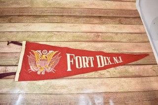 Vintage Fort Dix New Jersey Pennant Flag