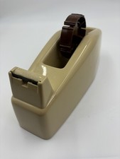 Vintage Scotch C-38 Weighted Desktop Tape Dispenser Beige Made in USA