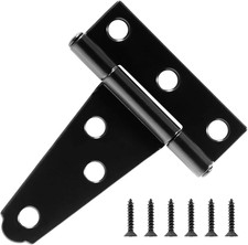 6 Pack 2 Inch T Strap Shaped Hinge 1.2Mm for Wood DIY Cabinet Cupboard Doors Vin