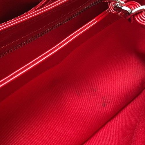 CHANEL Matelasse Mademoiselle Chain Boring Shoulder Patent Leather Red - Picture 11 of 15