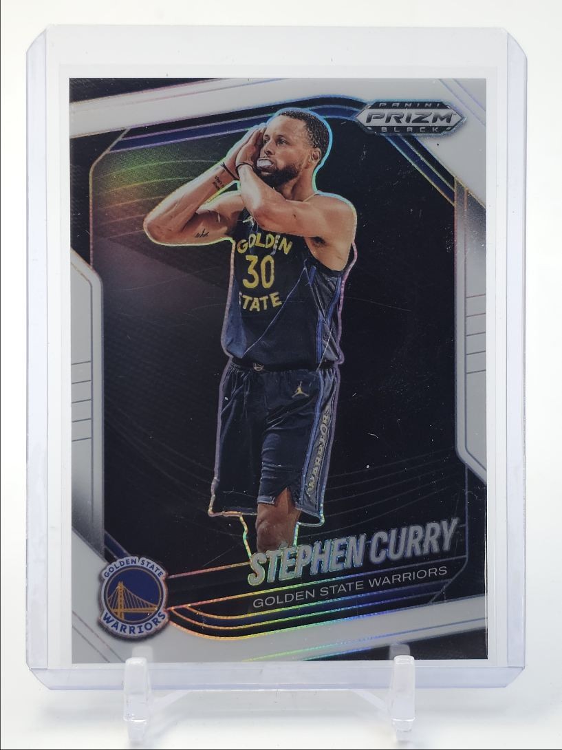 STEPHEN CURRY 2024-25 PANINI PRIZM BLACK WHITE WARRIORS #7 /175 Q4407