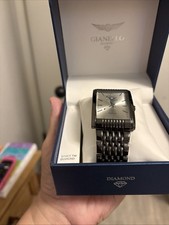 Giannello Men’s Genuine Diamond Dial Watch
