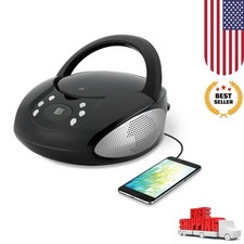 CD Boombox Top Load Disc Player with AM/FM Radio Built-In Speakers Home NEW