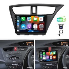 DAB+ Android 15 Car Stereo Radio Carplay GPS For Honda Civic 2012-2017 Hatchback