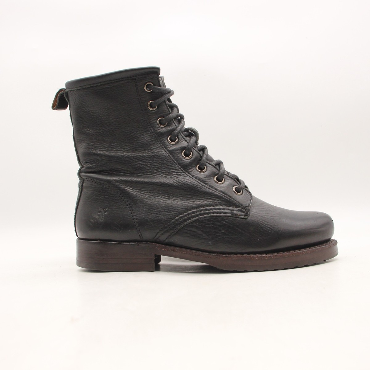 Frye Veronica Combat Moto Boots Women's Size 6 B Black Leather