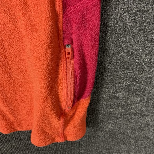 The North Face Womens Sweatshirt Large Orange 1/2 Zip Long Sleeve Fleece Logo - Picture 11 of 21