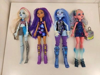 Lot Of 4 Monster High Dolls. Frankie Stein, Clawdeen Wolf, Lagoona Blue, Abbey