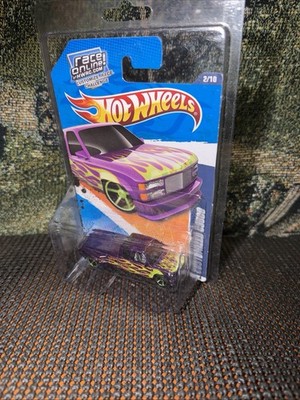 2011 Hot Wheels #92 Heat Fleet 2/10 CUSTOMIZED C3500 Purple w/Green OH5 Spokes