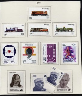 INDIA 1976 Group of 40 Many SETS M. Mint with Gum as shown PERFECT Quality