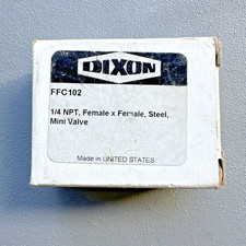Dixon 1/4 NPT Female x Female Steel Mini Valve FFC 102 6000 PSI at 200 Deg. F