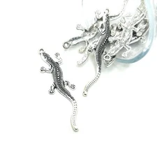 Large Lizard Pendant Charms, 56x15mm - US Seller