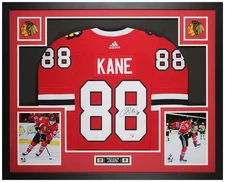 Patrick Kane Autographed & Framed Red Chicago Jersey Auto Fanatics COA