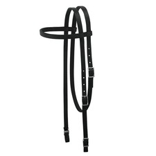 Weaver black nylon Western browband headstall w/Conway buckle bit ends