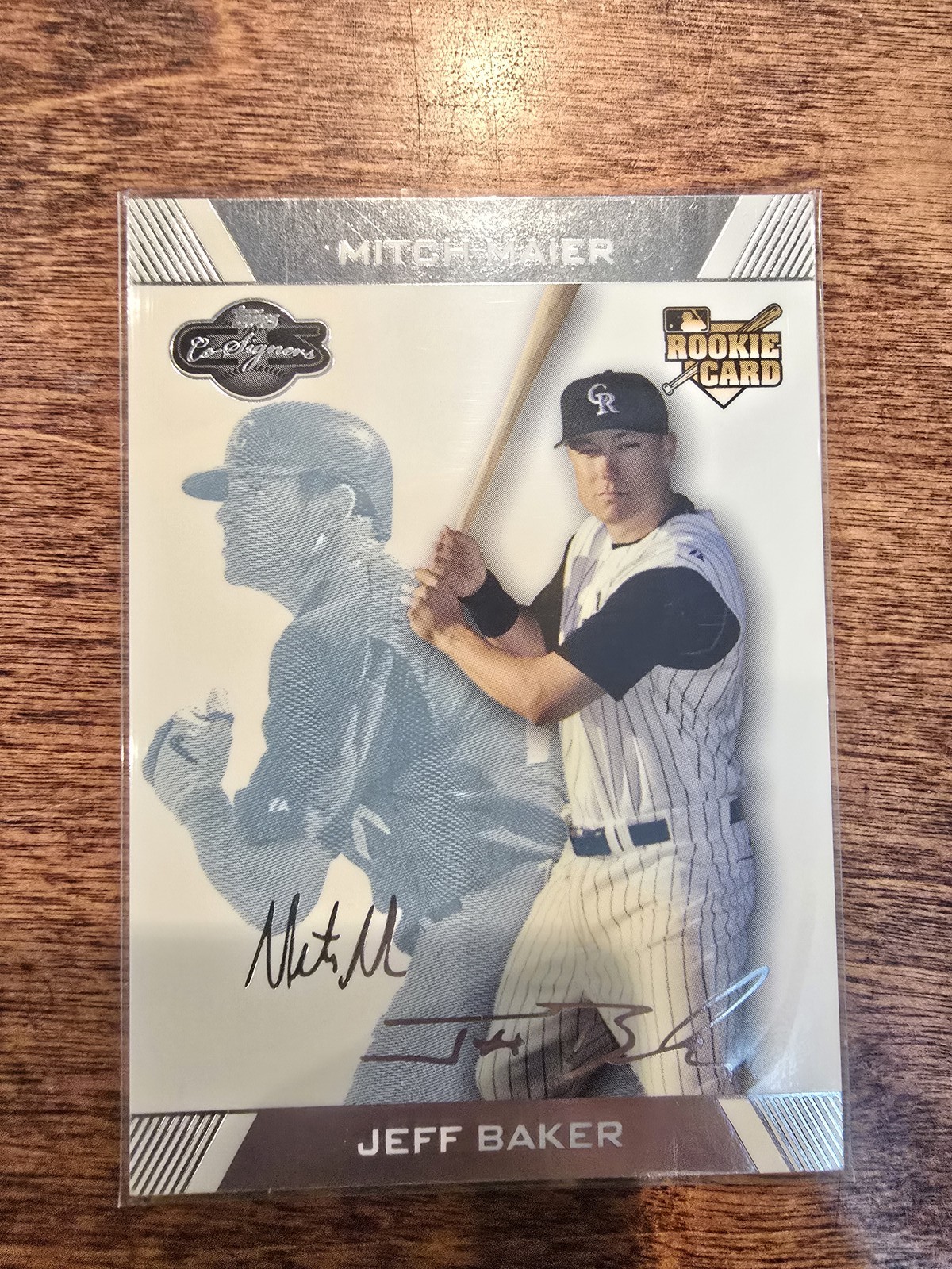 2007 Topps Co-Signers #97b Jeff Baker / Mitch Maier SN250, VAR Blue #/250