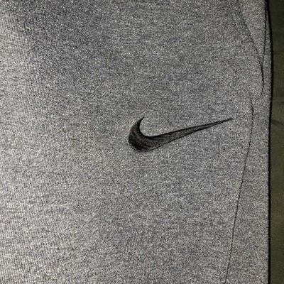 Nike Dri FIT black LEG SWOOSH Jogger XL Charcoal Grey Sweatpant  y2k vintage