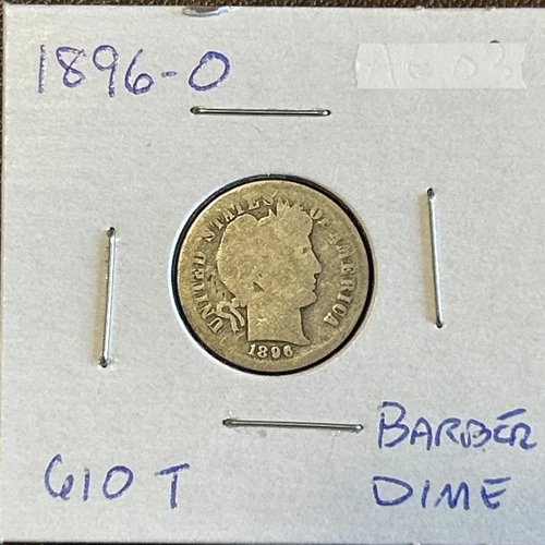 1896-O Barber Silver Dime/Low Mintage