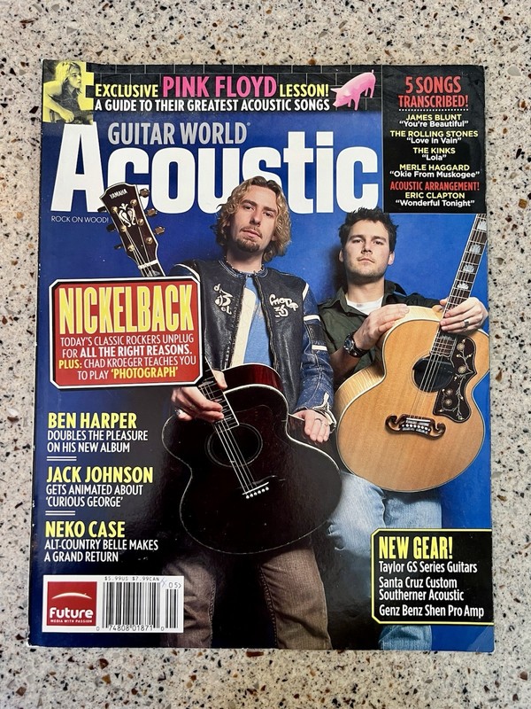 Guitar World Acoustic Magazine May 2006 Nickleback