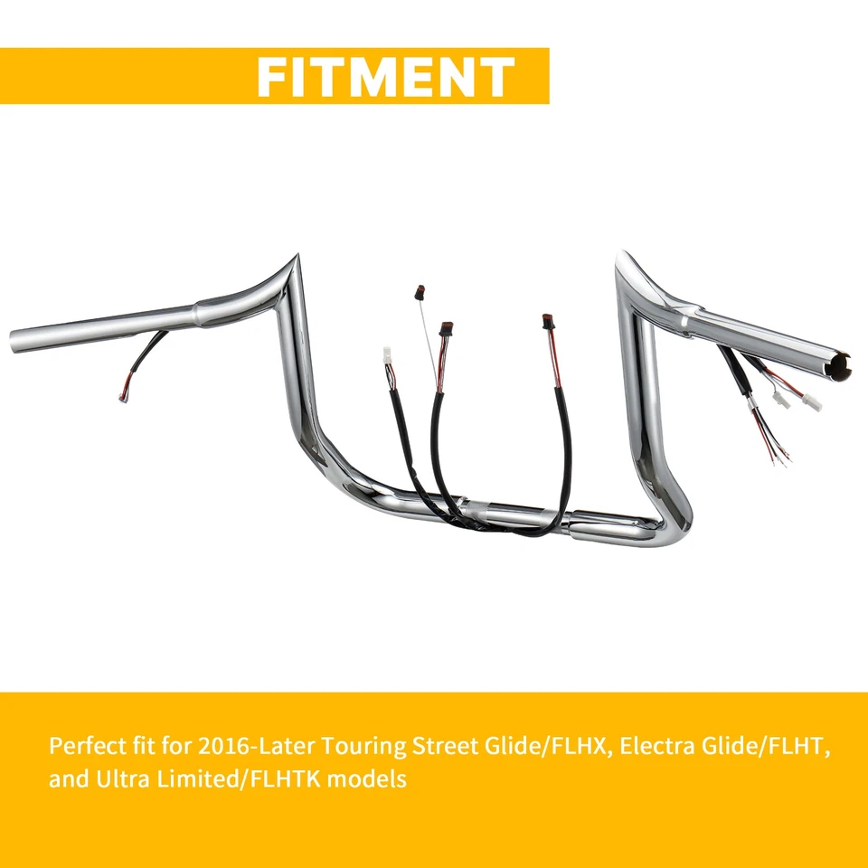 Manillar precableado para Harley Electra Glide Ultra Limited 2016-2023 elevación de 10 pulgadas Foto 2 de 4