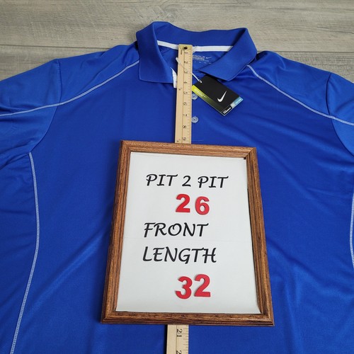 Nike Golf Tour Performance Polo Shirt Dri-Fit Men's XXL Blue Standard Fit NWT - Picture 10 of 24