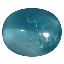 1.09 ct Oval Cabochon Shape 7 x 6 mm Brazilian Paraiba Blue Apatite Gemstone