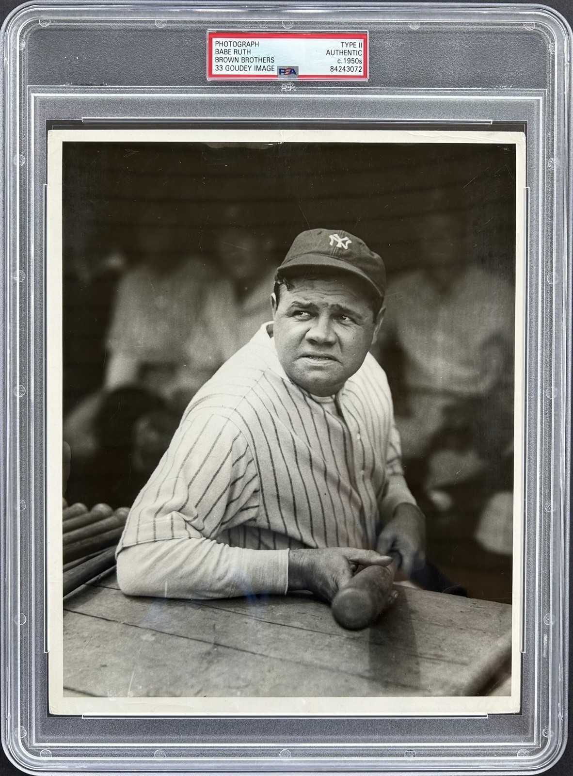 1933 Babe Ruth Iconic Goudey Card-Used Type II Original Vintage Photo PSA AUTH