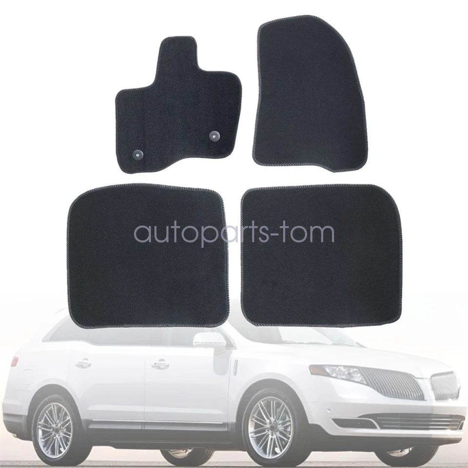 For 2010-2019 Lincoln MKT Front & Rear Floor Mats Carpet Waterproof Black New - Image 2 of 4