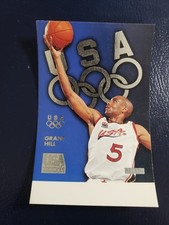 Grant Hill Duke Detroit Pistons Team USA 1996 Skybox USA Silver White Border