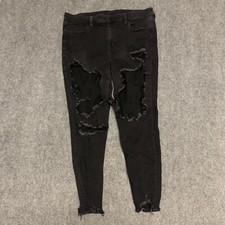 American Eagle Women's Size 18 R Hi Rise Jegging Denim Jeans Distressed