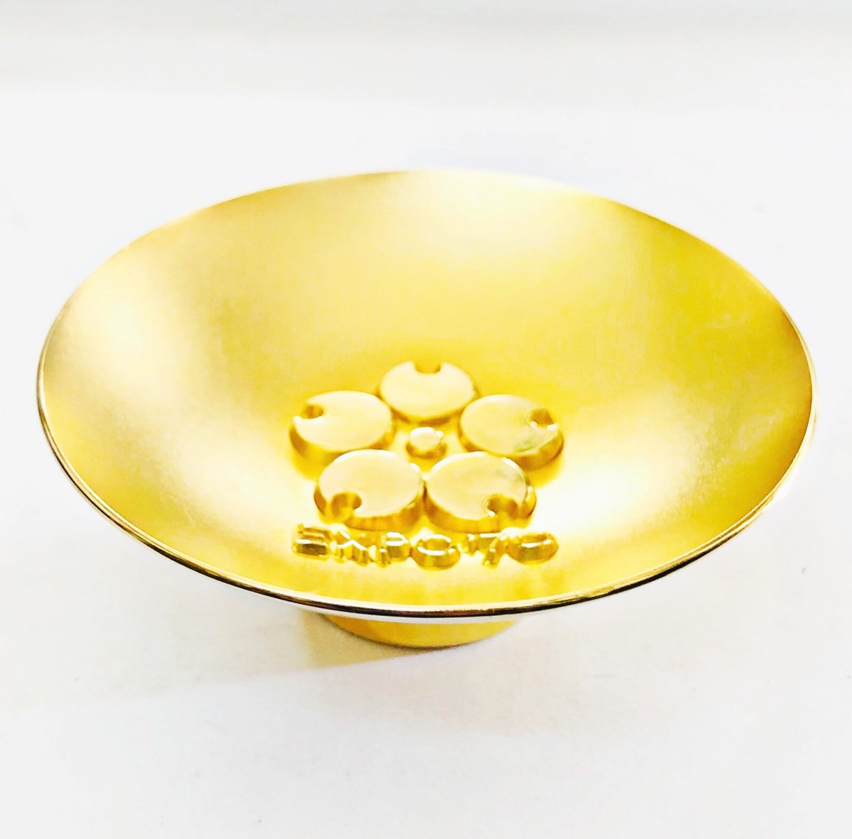 Japanese Expo 70 Gold Sake Cup World's Fair Osaka Japan Sakazuki