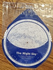 Planisphere The Night Sky 2 Sided 30-40 North Latitude David Chandler Original