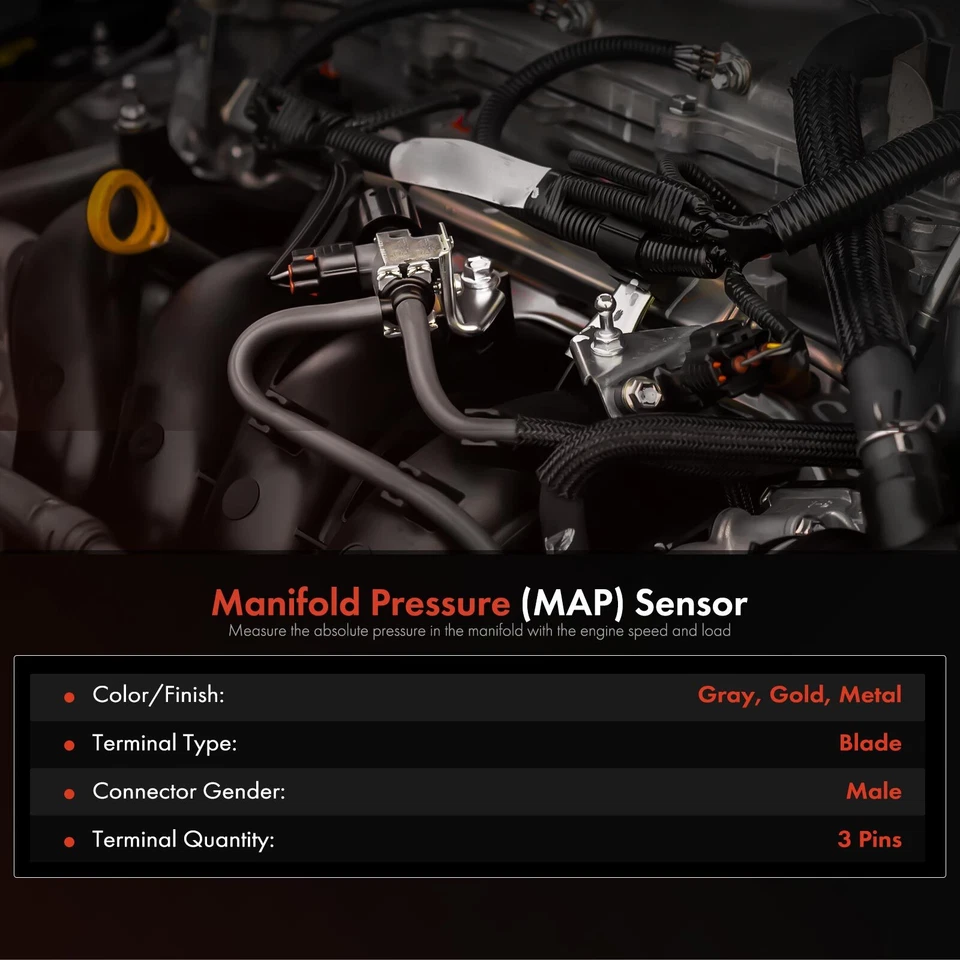 Sensor de presión de combustible colector para Workhorse W16 W42 W62 2007-2010 8C349F479AA Foto 2 de 4