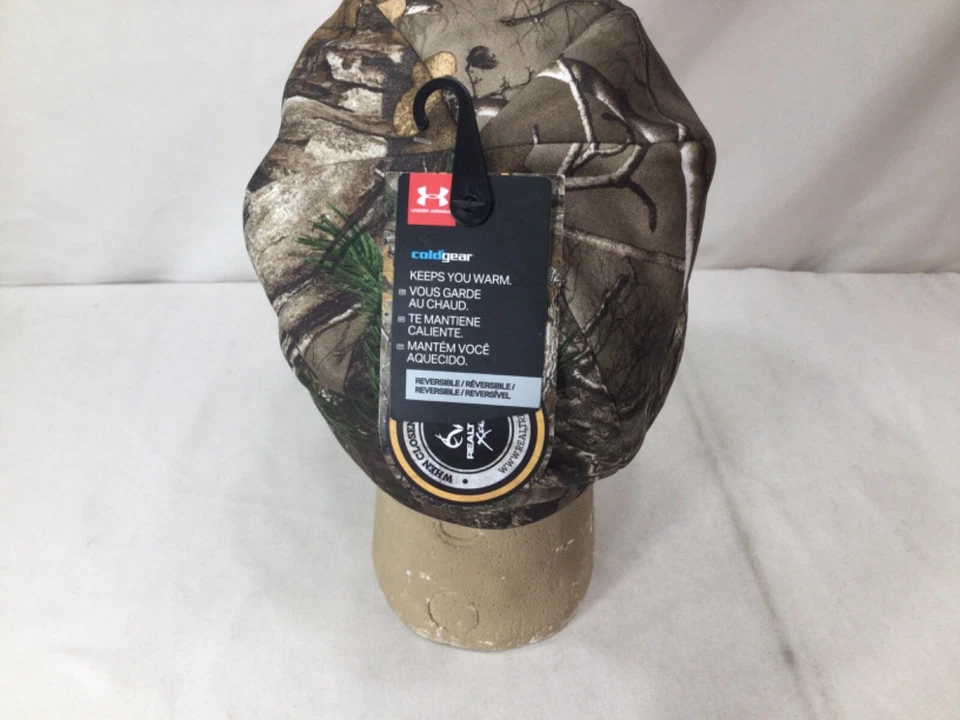 NEW Under Armour Cold Gear Beanie Hat Size Large / XL Real Tree Camo Reversible - Image 2 of 4
