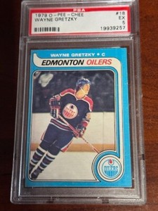 1979 O-Pee-Chee OPC  #18 Wayne Gretzky RC PSA 5 Blue 1st Print Lines Rookie