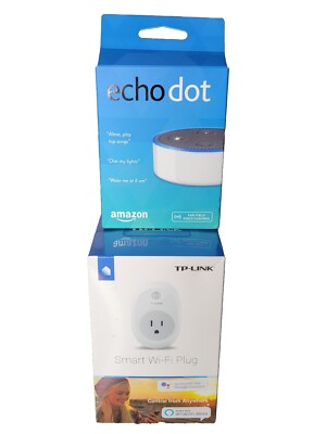 Amazon Echo Dot 2nd Gen - Smart Home - Speaker & Smart WiFi Plug TP-LINK Lot