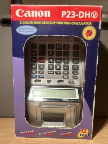 Canon Printing Calculator 2 Color 12 Digit P23DHV New! - Picture 11 of 12