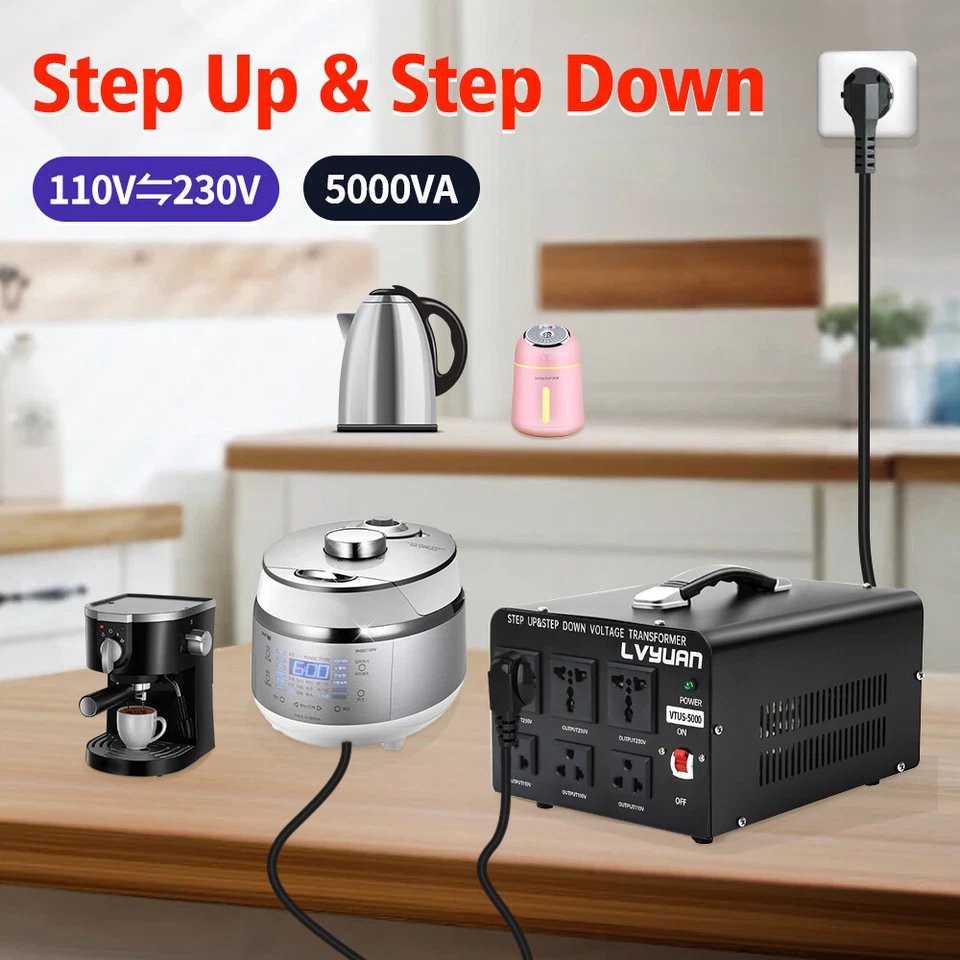 5000W Step Up & Down Voltage Transformer Converter 110V to 220V & 220V to 110V - Image 2 of 4