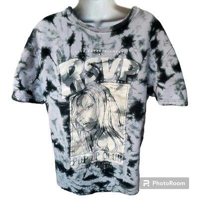 IRO OCHI MENS  T Shirt Sz L Artist All Over Big Print Tie Dye Hip Hop Crewneck
