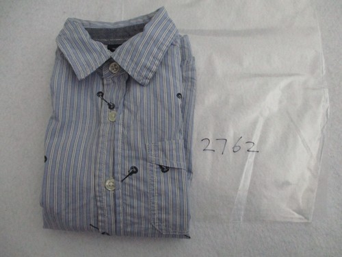 babyGap Shirt Toddler Boy XS Blue White Striped Guitar Western Pearl Button Kids - Picture 19 of 19