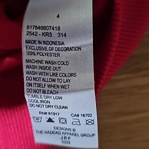 Nike Long Sleeve Full Zip Red Athletic Track Jacket wit Pockets Boy's Size 4 - Picture 11 of 12