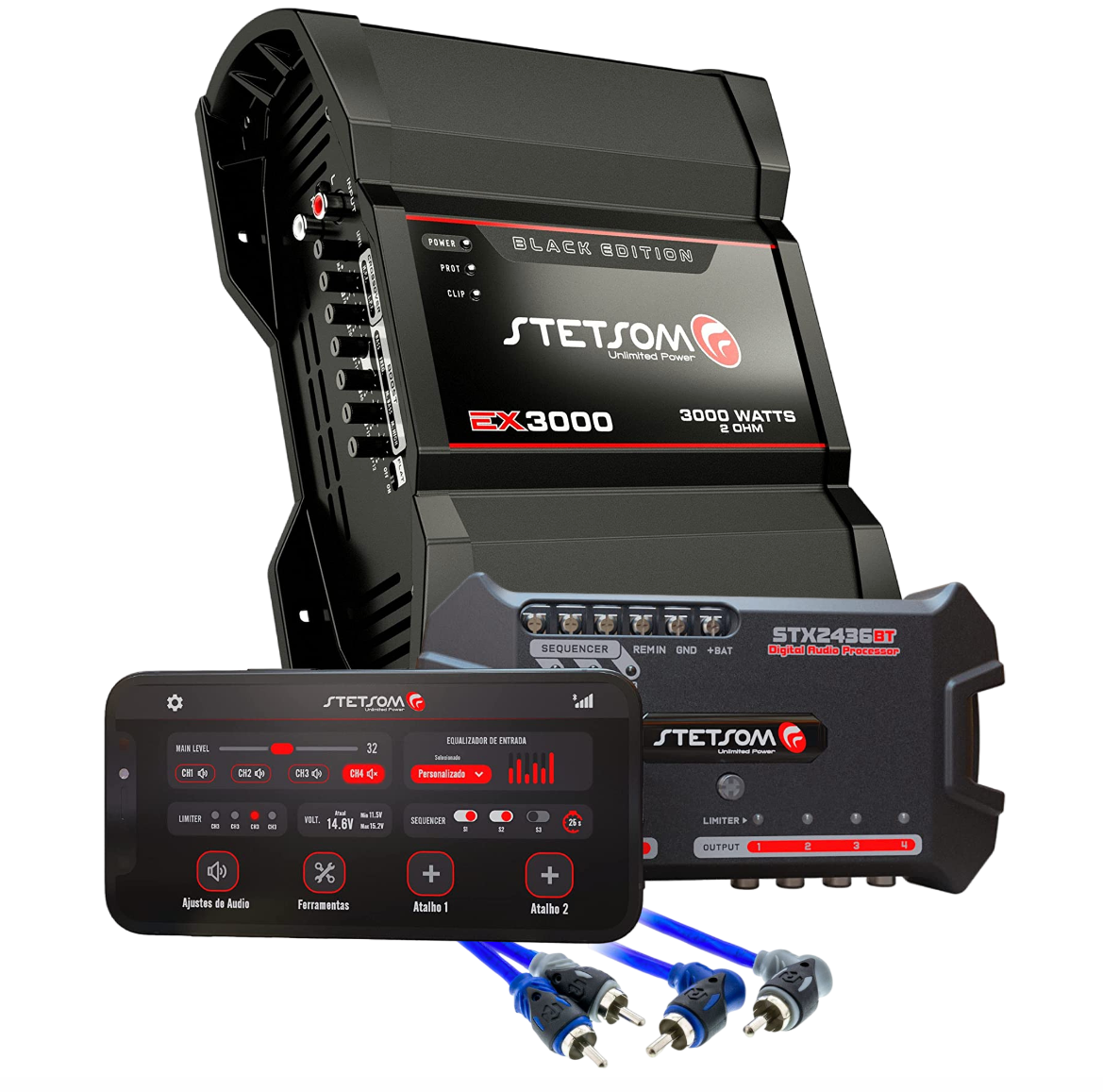 Stetsom EX3000 2オーム ブラック エディション アンプ Stetsom