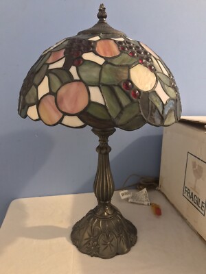 QVC Limited Edition Tiffany Style Stained Glass Table Lamp
